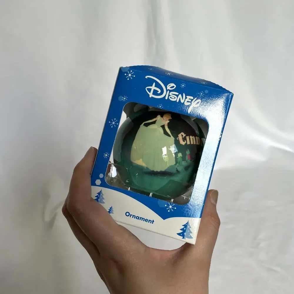 Disney vintage cinderella glass bauble christmas ornament collectible piece